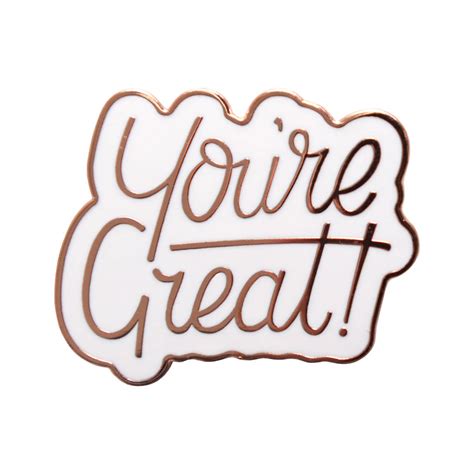 'You're Great' Pin By Alphabet Bags | notonthehighstreet.com