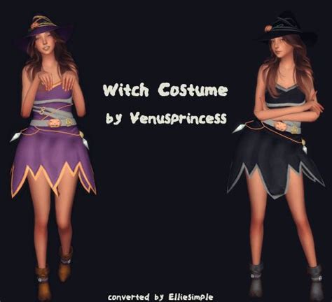 Witch Costume For The Sims 4 Spring4sims Sims 4 Witch Costume