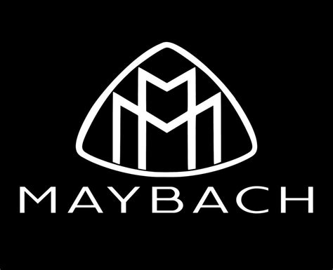 Maybach Brand Logo Car Symbol With Name White Design German Automobile