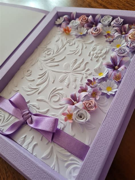 Luxury Handmade Card Lilac Etsy