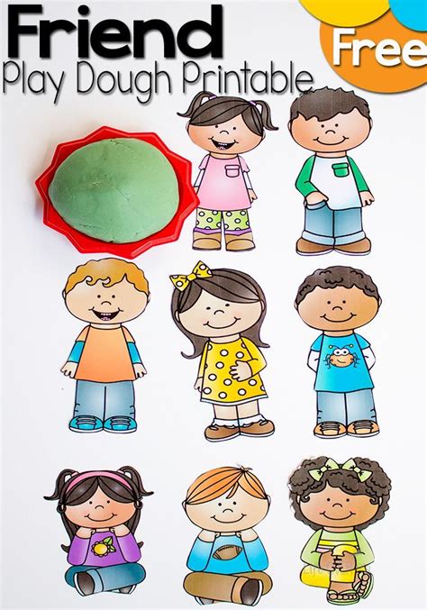 Free Friends Play Dough Printable Friendship Theme Weekly Home