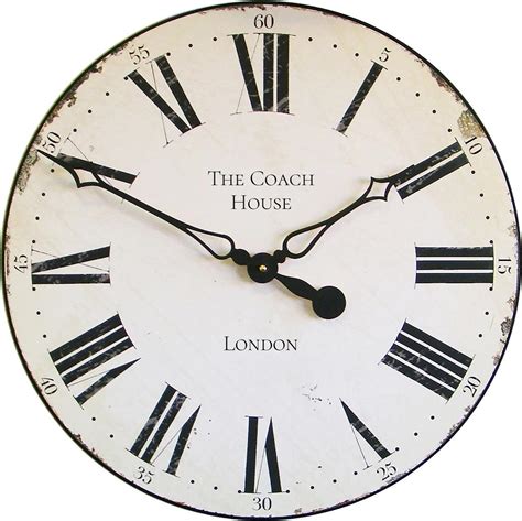 Personalised Smiths Antique Style Off White Wall Clock 50cm