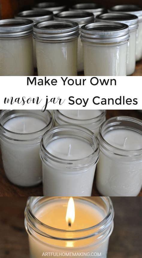 Several Jars With Candles In Them And The Words Make Your Own Mason Jar