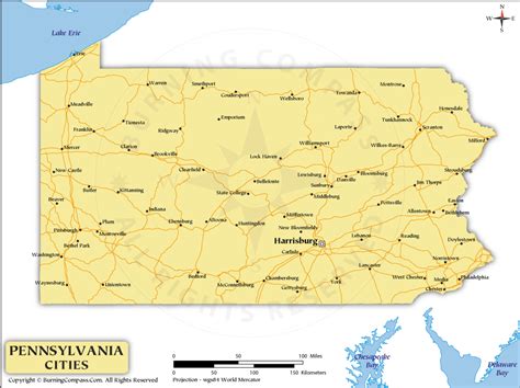 Pennsylvania Cities Map Map Of Pennsylvania With Cities