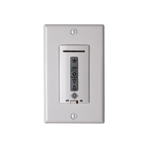 It includes a handheld fully functional remote system offering three speeds, reverse direction and dimming light control. Hampton Bay Universal Ceiling Fan Wireless Wall Control ...