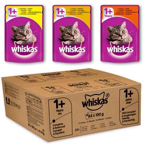 Purina 1262490 wet food for cats. Whiskas 1+ Mixed Selection in Gravy Wet Adult Cat Food ...