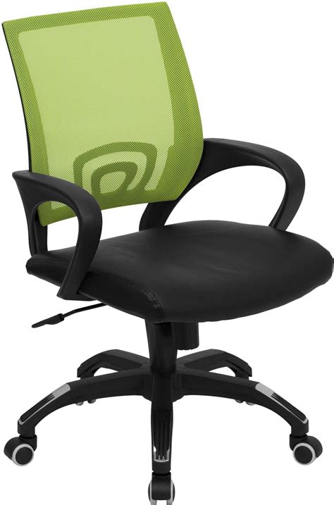 This modern digital age computer chair is made from fiber reinforced artificial resin with a metal frame and combines good. Mid-Back Green Computer Chair With Black Seat, CP-B176A01 ...