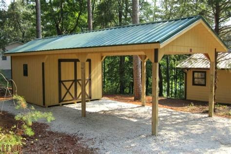 Carport With Storage Shed Attached Plans