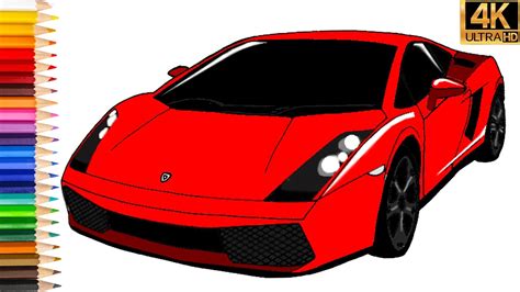Aprender A Dibujar Carro Lamborghini Facil 🏎 Como Dibujar Un Carro