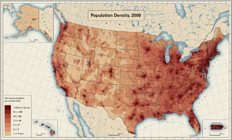 la population density map