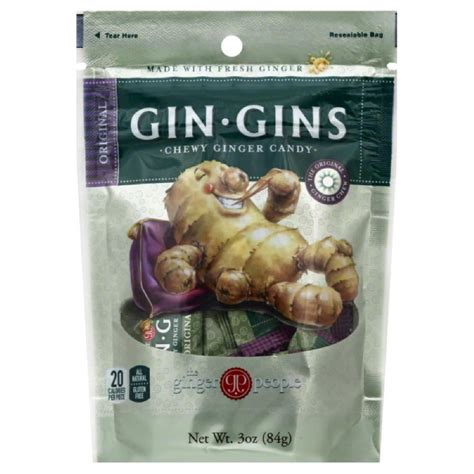 Gins Gins Ginger Chewy Candy 3 Oz 24 Ct