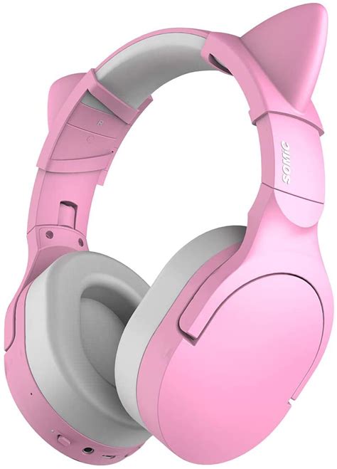 Somic Sc2000 Pink Bluetooth Wireless Headphones Noise Canceling Gaming