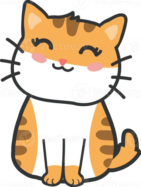 Gatito Lindo Gato Pegatina Dibujos Animados Png Gatit