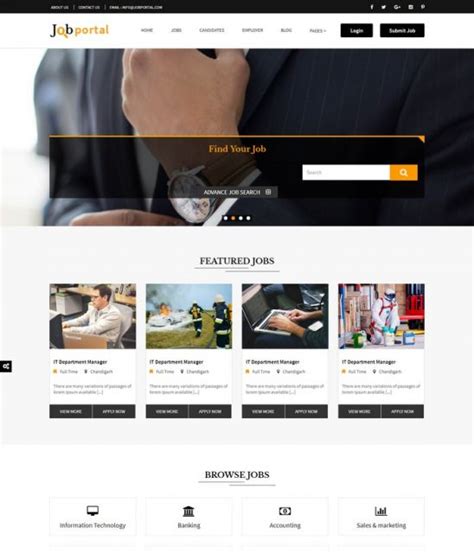 25 Best Job Portal Html5 Website Templates 2019 Templatefor