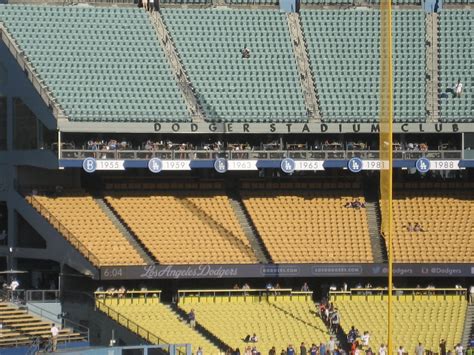Dodger Stadium Loge Level Down The Line Baseball Seating