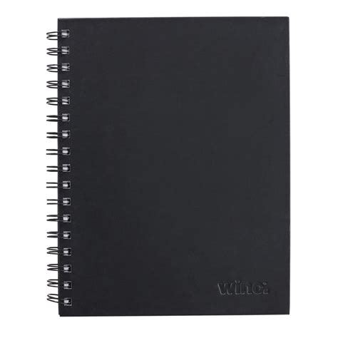 Winc Hardcover Spiral Notebook Ruled 225 X 175mm 200 Pages Black Winc