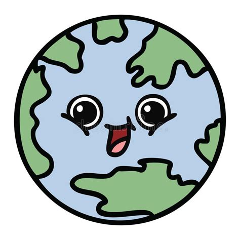 Cute Cartoon Planet Earth Stock Vector Illustration Of Drawing 149175324