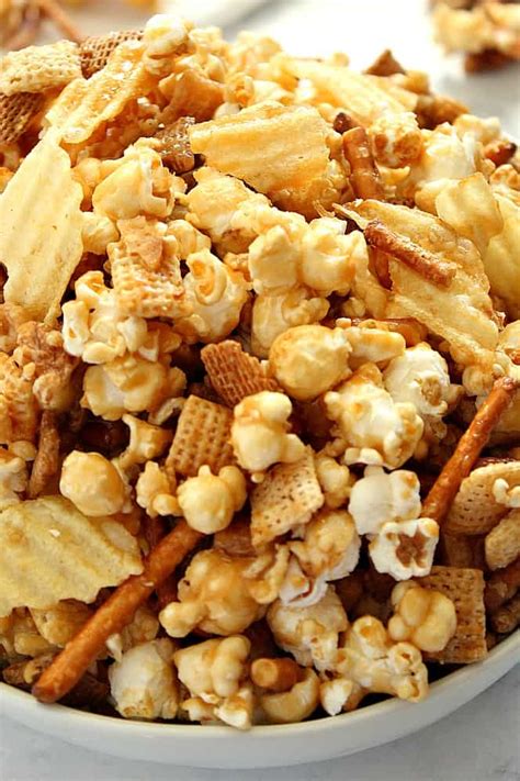 irresistible sweet and salty caramel popcorn mix