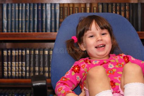 Little Girl And Library Stock Photo Image Of Accessibility 6801748