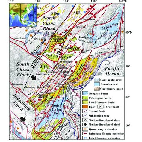 Present Tectonic Framework Of East China And Its Adjacent Areas In