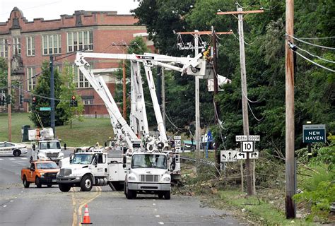 New Haven Power Outages Cut In Half Thousands Still Without Power