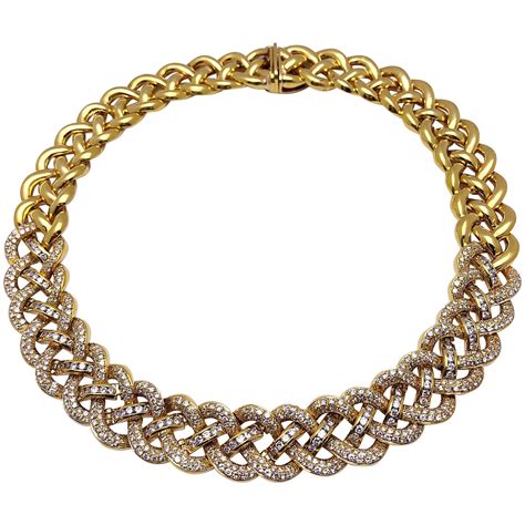 Diamond Gold Collar Necklace For Sale At 1stdibs Solid Gold Collar
