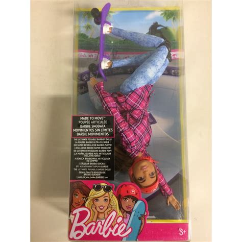 Barbie Made To Move Skateboarder Mattel Dvf 70