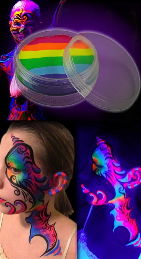 Neon Black Light Reactive Face And Body Paint Compact