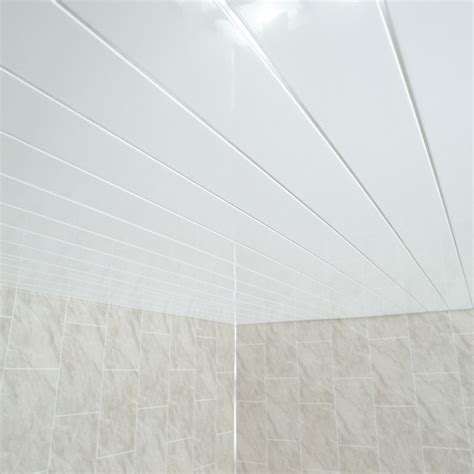 Gloss White Chrome Strip Bathroom Cladding Ceiling Panels Pvc Shower