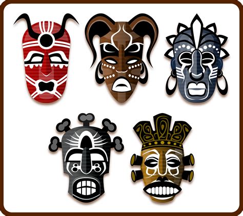 Clipart Tribal Masks