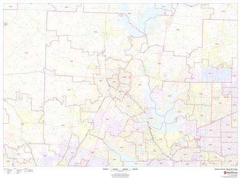 Denton County Texas Zip Codes By Mapsherpa The Map Shop