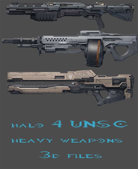 Halo 4 Unsc Heavy Weapons 3d Models By Survivor271 On Deviantart