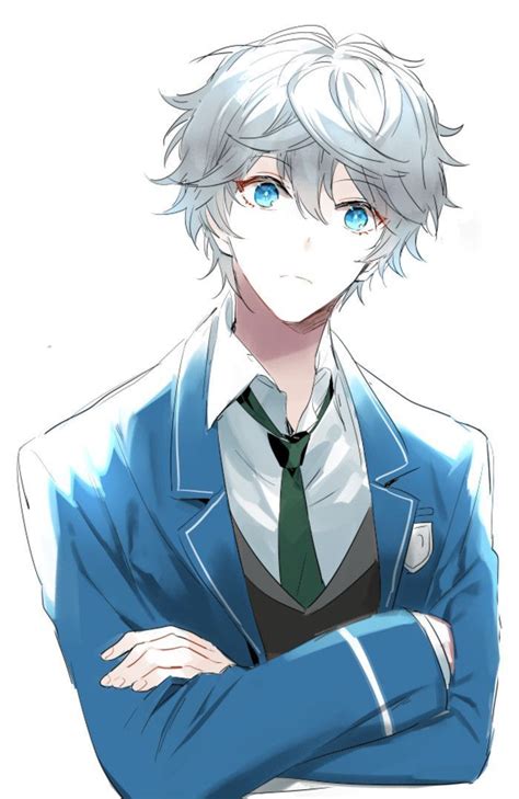 Anime boy with white hair and blue eyes: Popular Pins in 2020 | Anime boy hair, Blue hair anime boy ...