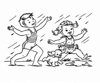 Rain Coloring Pages Summer