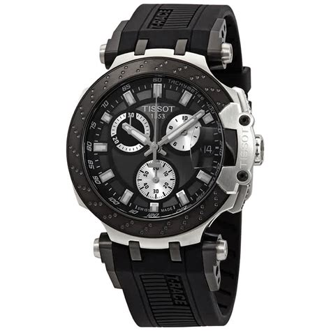 tissot t race chronograph quartz black dial men s watch t115 417 27 061 00 ebay