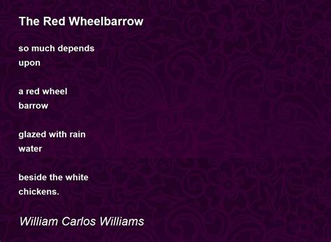 😎 The Red Wheel Barrow The Red Wheelbarrow 2019 03 05