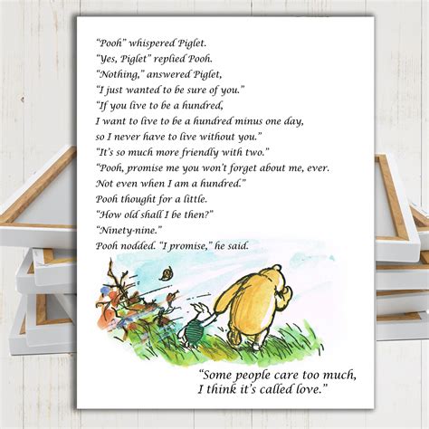 Sometimes…a thing which seemed very thingish inside you is quite different when it gets. Winnie The Pooh Quote Print / Promise me you'll always