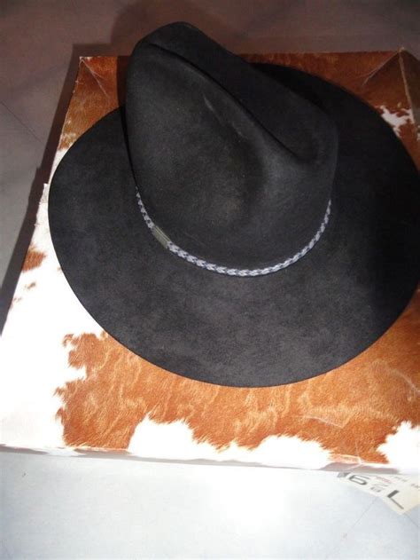 Resistol 4x Beaver Black Cowboy Western Hat Usa Self Conforming Size 6