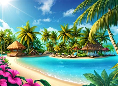 Premium Ai Image Tropical Paradise