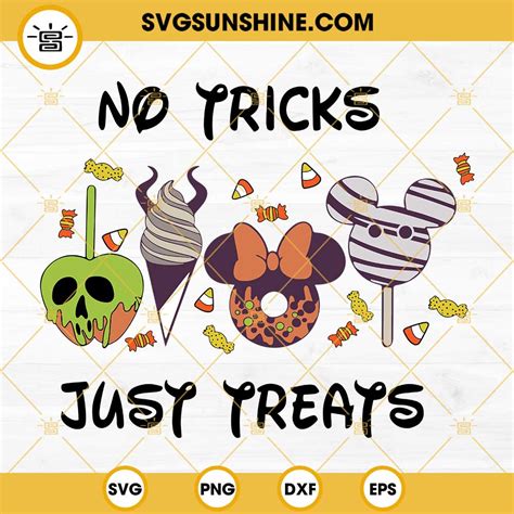 No Tricks Just Treats Svg Snackgoal Halloween Svg Carnival Food
