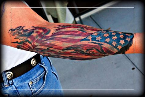Half Sleeve Tattoos American Flag