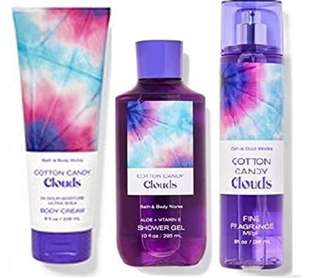 Bath And Body Works Cotton Candy Clouds Trio T Set Fine Fragrance