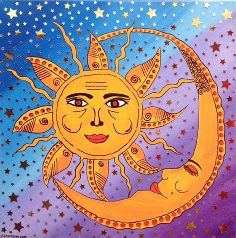 Sun And Moon Face Painting By Julie Stevenson Artfinder