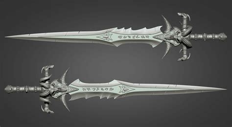 Artstation Lich King Frostmourne V1 3d Print Model Game Assets