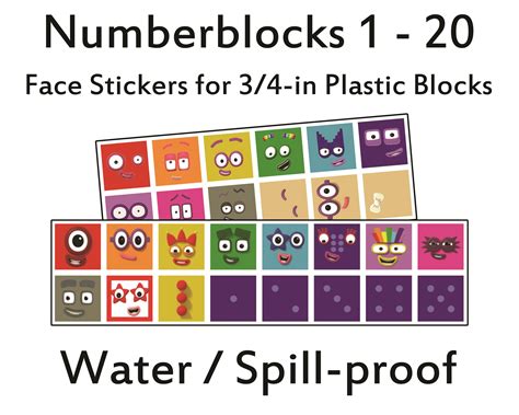 Numberblocks Faces Printable