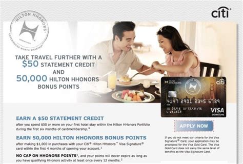 Citi Hilton Hhonors Visa Signature 50000 Credit Card