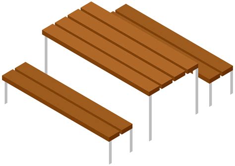 Picnic Table And Bench Transparent Clip Art Image Gallery