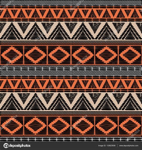 Tribal Pattern Vector Seamless African Print With In Ethnic Colors