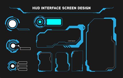 Futuristic Hud Interface Screen Design Digital Callouts Titles Hud Ui