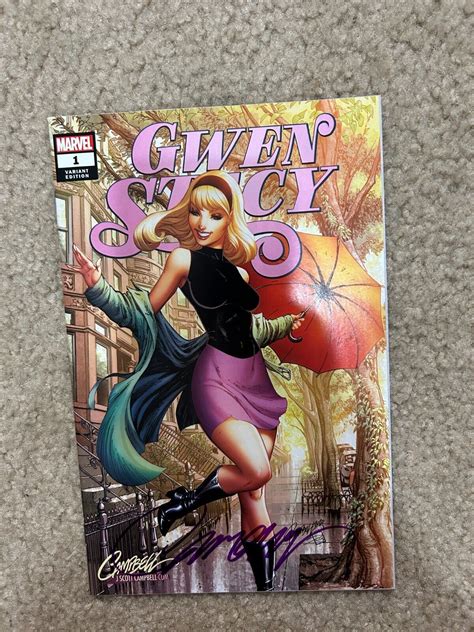 Gwen Stacy 1 J Scott Campbell Exclusive Variant Nmm Signed Coa